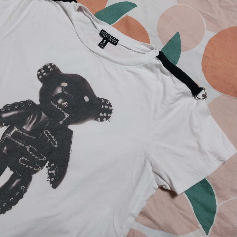 Current Mood Dolls Kill goth teddy bear bondage t shirt size small - Picture 6 of 8